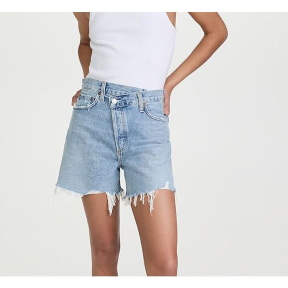 Short Zara Fille Taille 11-12 Ans - Jean Bleu, Ourlet Effiloché, Délavé - Occasion